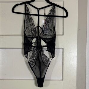 Black Lace strappy lingerie teddy bluebella for Victoria’s Secret